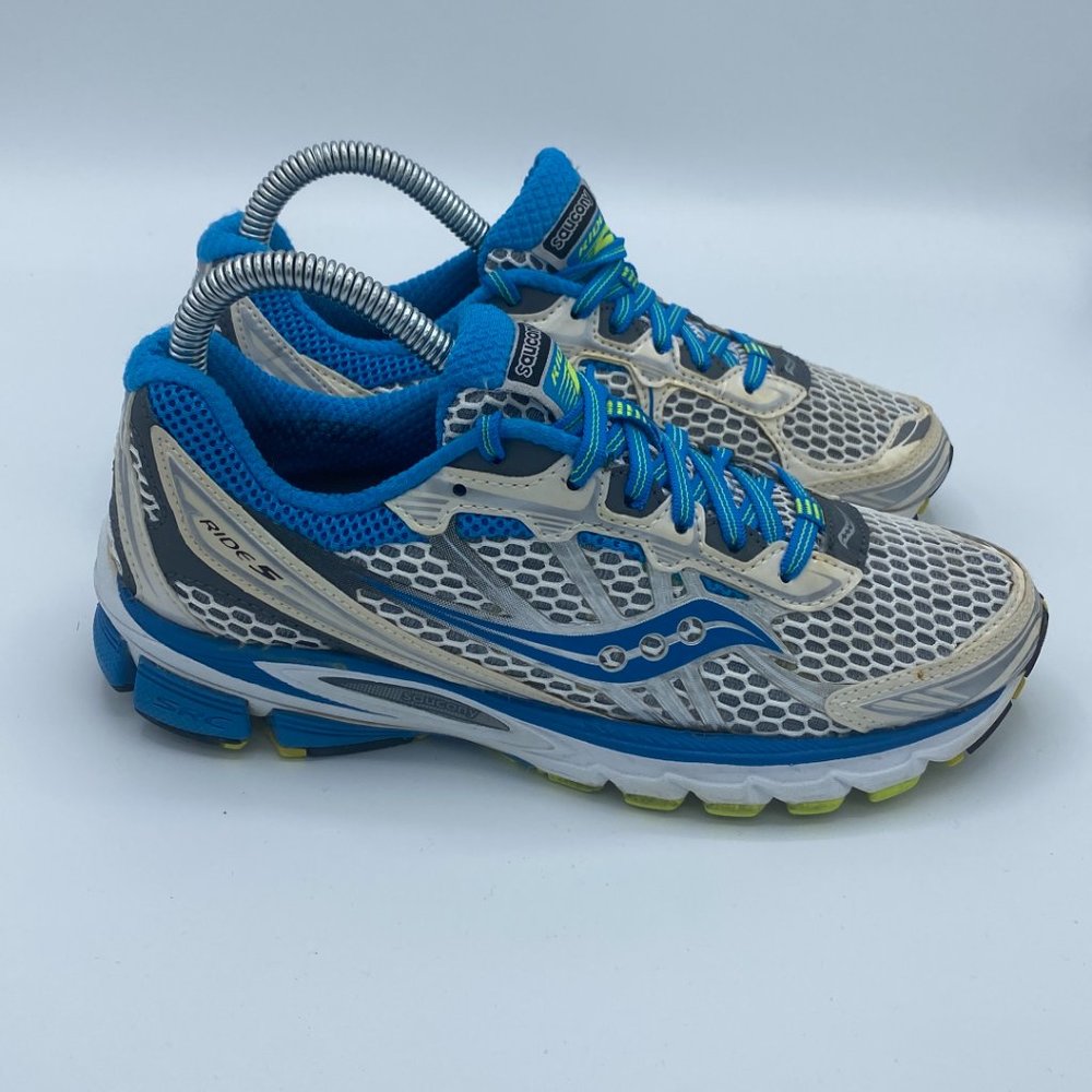 Saucony Ride 5 Silver Blue Running Shoes